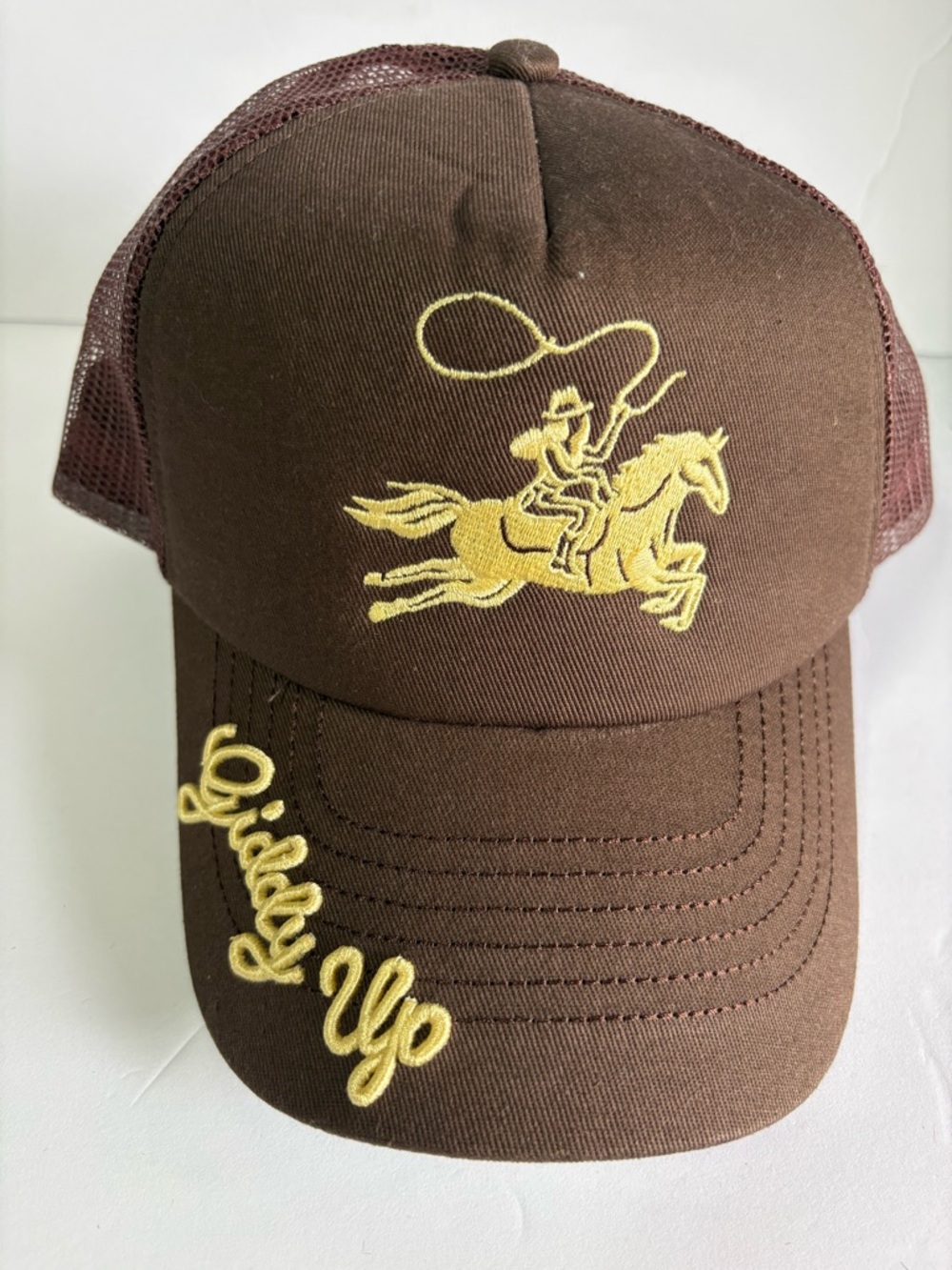 NWOT Free People Understated Leather Giddy Up Trucker Hat - Picture 4 of 10